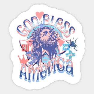 God bless USA tshirt Sticker